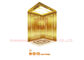 Titanyum Altın Ayna ile Yumuşak Aydınlatma Asansör Kabin Dekorasyonu / Asansör Parçaları ile Kazınmış