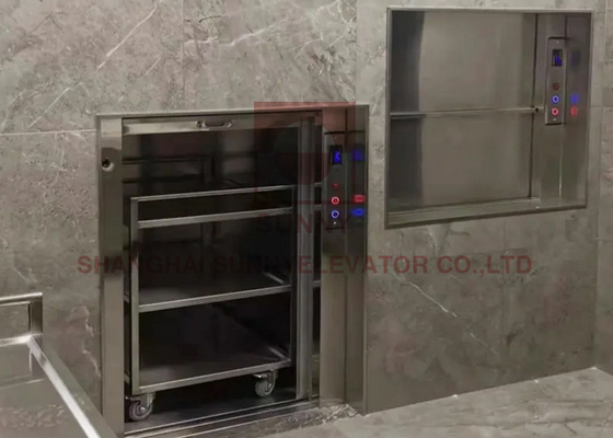 0.4m/S Mutfak Gıda VVVF Frekans Modülasyon Teknolojisiyle Dumbwaiter Asansörü