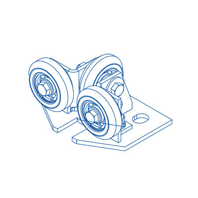 Sabit rulo rehberi ayakkabıları için 50 mm tekerlek çapı asansör parçaları