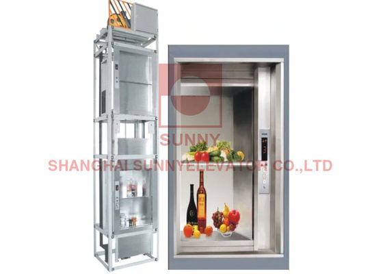 ISO9001 PC Kontrolü 0.4m/S 630kg Mutfak Gıda Servisi Asansör Asansörü