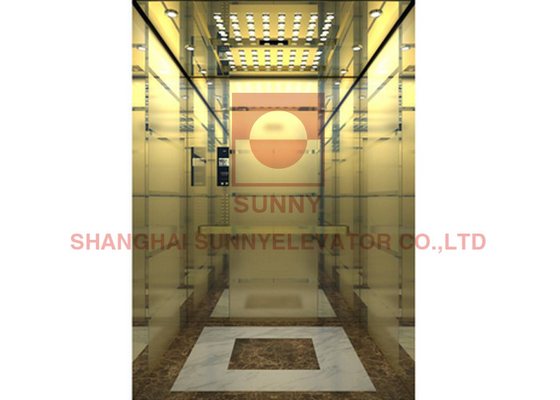 Paslanmaz Çelik ile 8 Kişilik Ofis Yolcu Asansör Asansörü 1600kg Yük