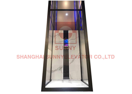450kg Özelleştirilmiş Panoramik Yolcu Konut Ev Asansörü