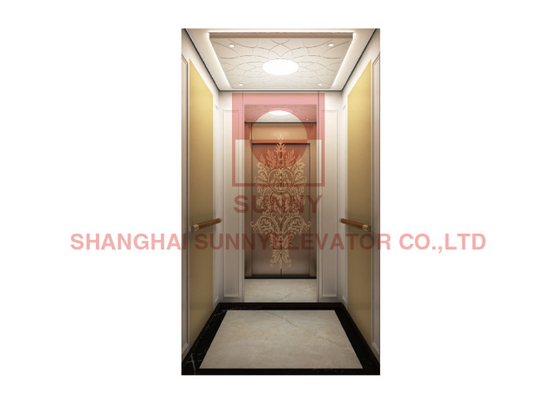 Çelik Bant Gül Altın Ayna Modern Konut Asansörü, Asansör Ev Asansörü