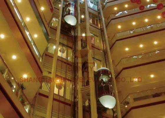 Ticari Bina İçin Yolcu Gezisi Asansörü Cam Panoramik Asansör