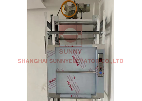 Sessiz Küçük Paslanmaz Çelik Restoran Otel Mutfak Yiyecek Asansör Elektrikli Dumbwaiter Asansör
