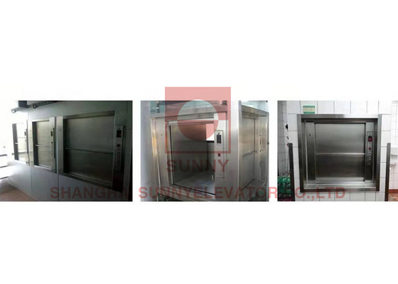 100~500kg Restoran Mutfak Yiyecek Çöpçatan Asansör Fırtına Asansör Otel için Asansör