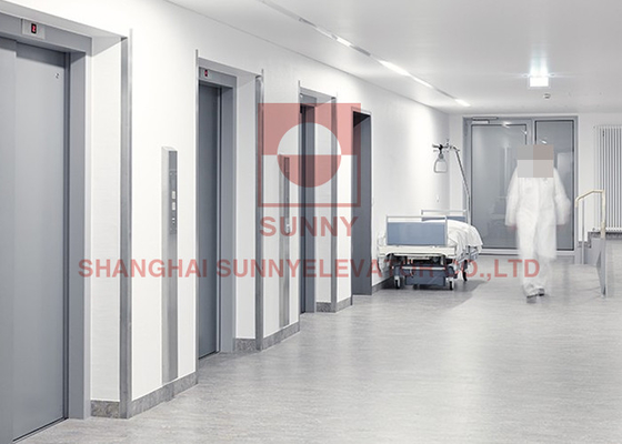 Hastaneler için yüksek performanslı tıbbi asansör yükleme kapasitesi 630-1600kg