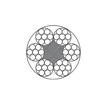Ungalvanized Steel Wire Rope 6×9W+IWS, 12mm, Minimum Breaking Load 86.3 KN, For Slope Well Winching tedarikçi