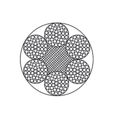 Elevator Round Steel Wire Rope 6x37, Fiber/Steel Core, Galvanized Surface, 1570-1870MPa For Hoisting tedarikçi
