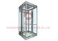 Asansör Parçaları Villa Asansör İç Tasarım PVC Zemin Paslanmaz Çelik / Tüp Işık ile