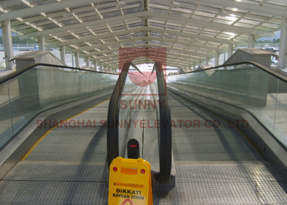 Metro 800mm Genişlik Havaalanı Hareketli Kaldırımlar Yürüyen Merdiven 35 Derece