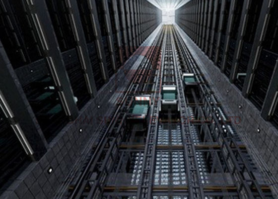 2.5m / S 1000kg VVVF Kontrol Gözlem Asansör Meydanı Glss Kabin Dekorasyonu